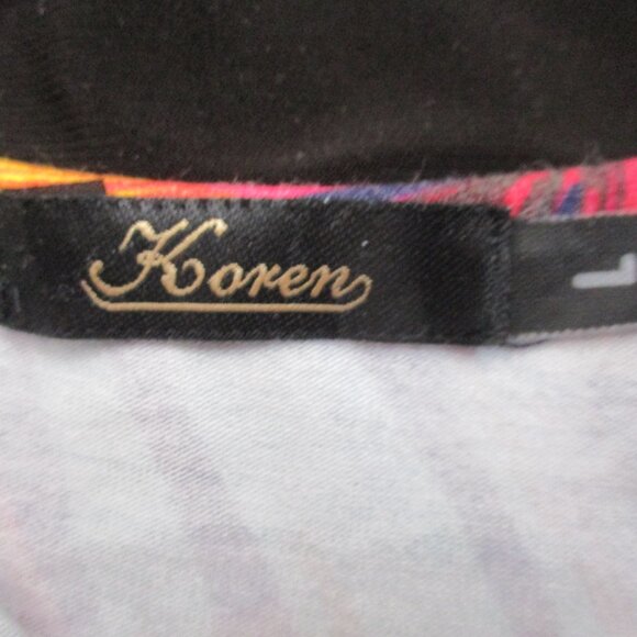 🏝 Tropical Leaf Print Dress by Koren – Size L 🌈 - Picture 5 of 6